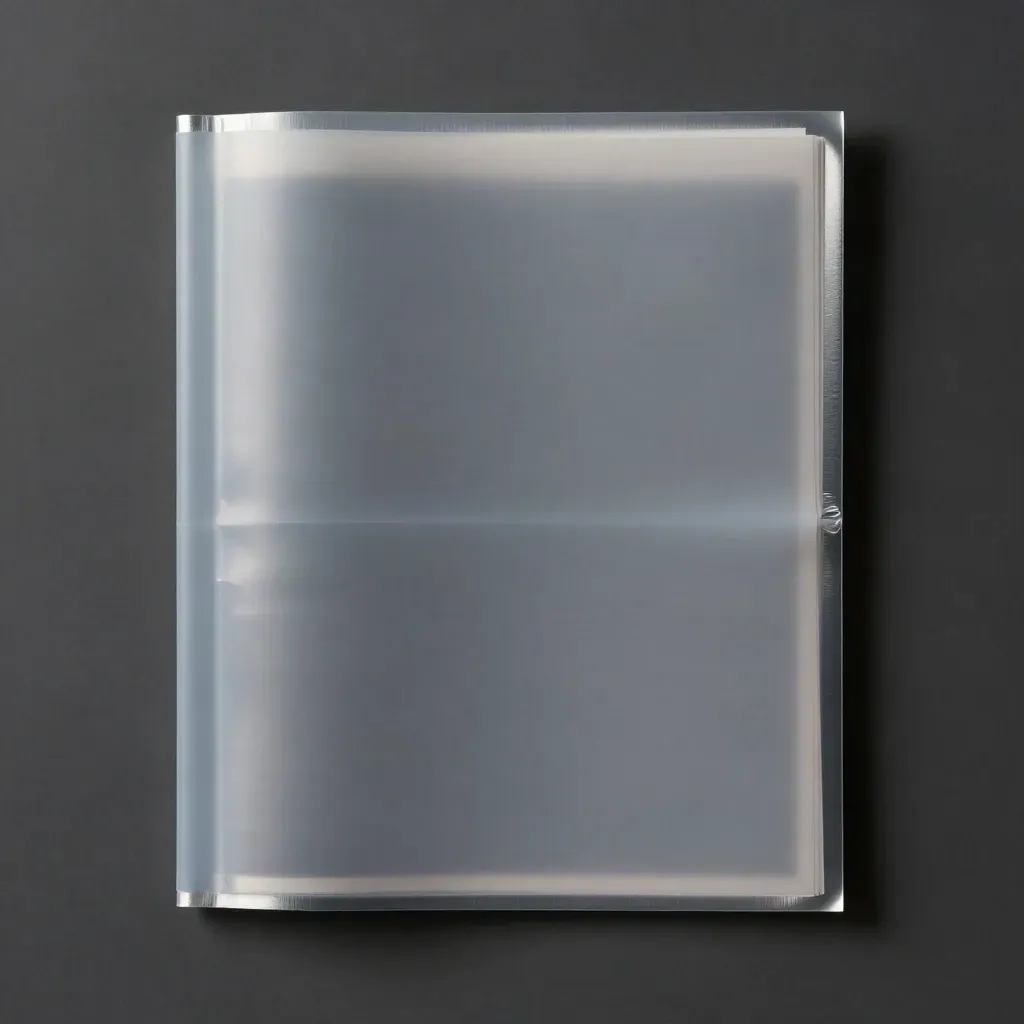 Translucent condo alert packet with silver-edged tabs on a charcoal background.